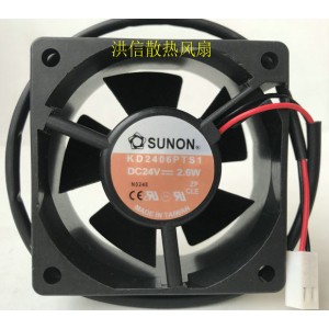 SUNON KD2406PTS1 24V 1.4W 2.6W  2Wires Cooling Fan 
